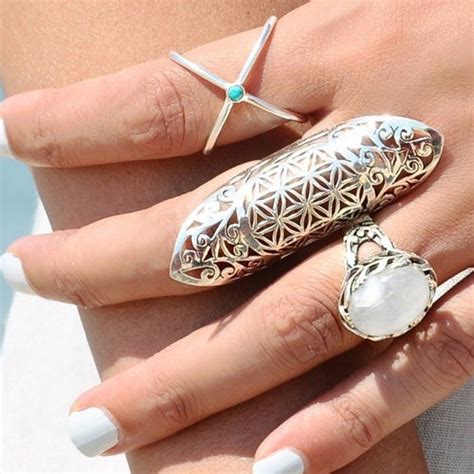 Filigree Ring Statement Ring 925 Sterling Silver Ring Boho Etsy