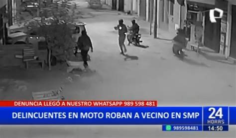 Delincuentes En Motos Asaltan A Vecino En San