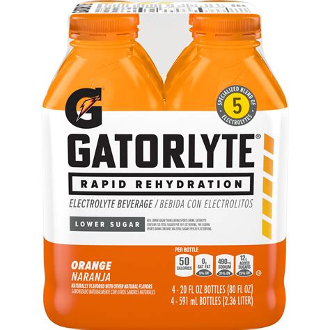 Gatorade Gatorlyte Orange Sports Drink With Electrolytes Beverage 20