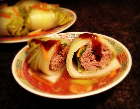 37 Cooks Asian Stuffed Napa Cabbage Rolls