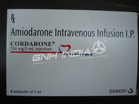 BUY Amiodarone Intravenous Infusion Cordarone 150 Mg 3 Ml Ampoule