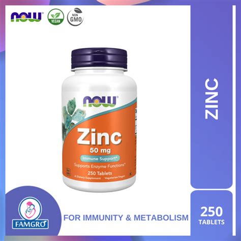 Now Foods Zinc Gluconate For Immunity Metabolism Mg Tablets