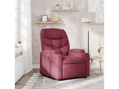 Fauteuil Inclinable Rouge Bordeaux Tissu