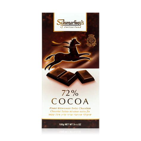 Schmerlings Dark Swiss Kosher Chocolate 72 Cocoa All