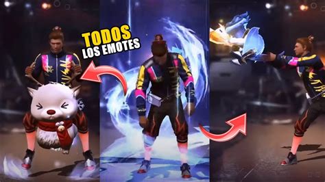 Todos los Emotes de la nueva actualización de free fire YouTube