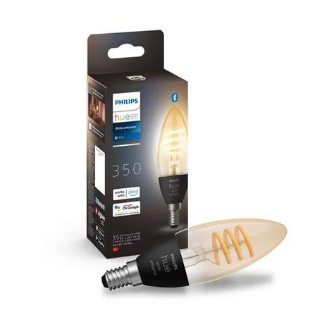 PHILIPS HUE LED Birne White Ambiance Filament E14 Bluetooth 4 6 W