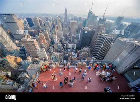 Top Of The Rock The Rockefeller Center In New York City Stock Photo