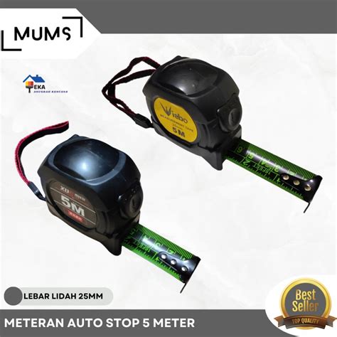 Jual Tape Measure Meteran Otomatis Auto Stop Autostop M Meter X Mm