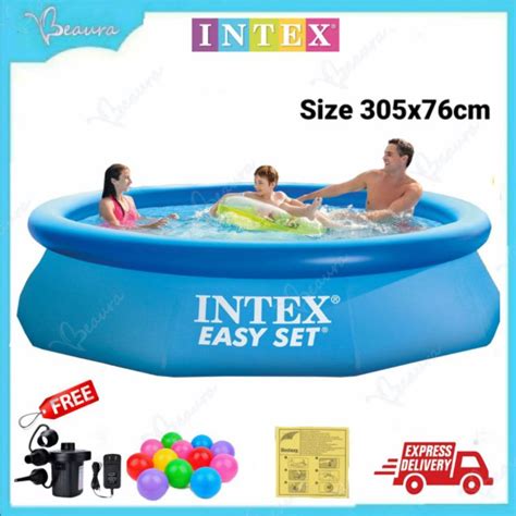 intex swimming pool easy set fast set inflatable kolam renang bulat