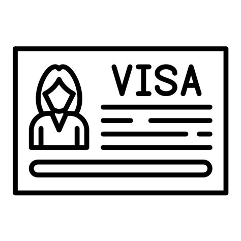 Visa Line Icon 14670639 Vector Art at Vecteezy