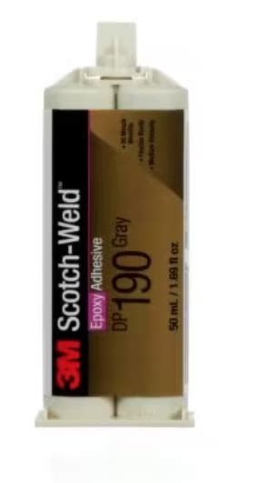 3M Scotch Weld Epoxy Adhesive DP190 Gray 200 ML 12 Per Case Duo Pak