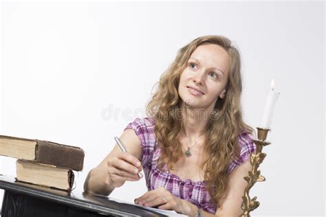 Romantic writer stock image. Image of write, books, letter - 33200177