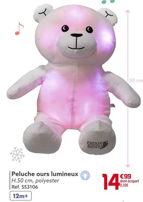 Promo Peluche Ours Lumineux Chez Gifi