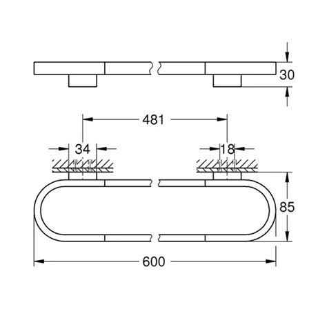 Inel Portprosop Grohe Selection Multifunctional 60 Cm Auriu Periat Cool