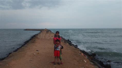 Evening Sunset View in Kanyakumari Beach, Tamil Nadu, India Editorial ...