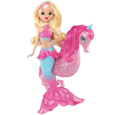 Boneca Barbie Sereia Das Pérolas Mini Sereia Rosa Mattel Barbie No