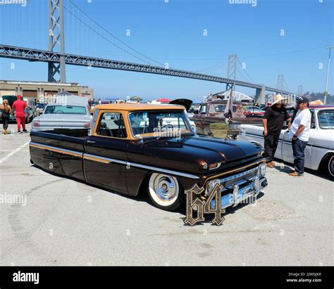Modified 1964 Chevy Truck Chevrolet Lowrider At A Car Show At The
