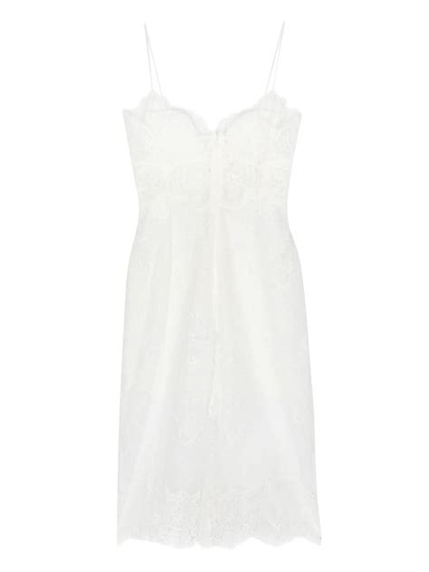 Ermanno Scervino Floral Lace Midi Dress White FARFETCH