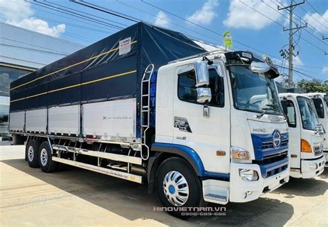 Giá Bán XE TẢI THÙNG MUI BẠT NHÔM 14 9 TẤN HINO FL8JW7A Xe Tải Hino