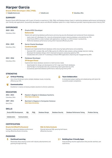 Sql Developer Resume Examples Guide For