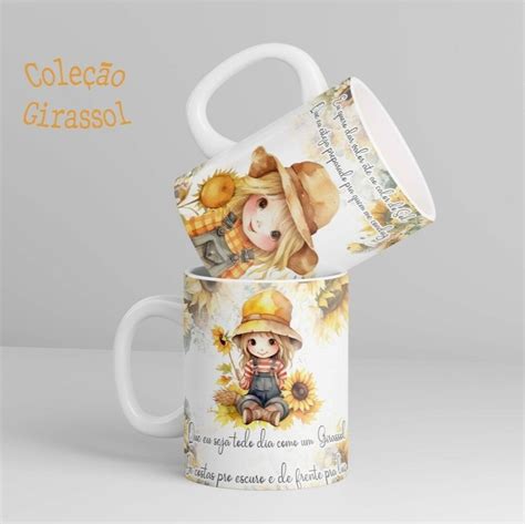 Caneca Personalizada Girassol Elo Produtos Especiais