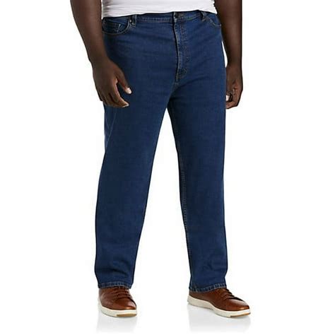 Big Tall Essentials By Dxl Men S Big And Tall Men S Loose Fit Jeans Medium Wash 48w X 30l 48