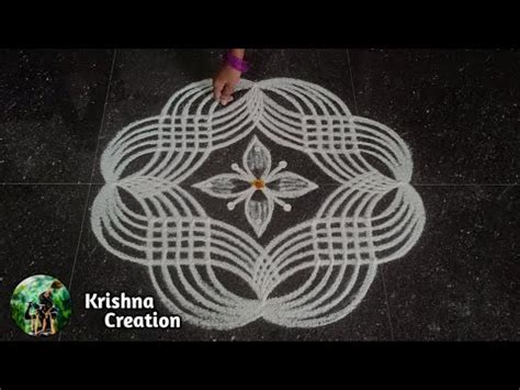 Margazhi Madham Special Kolam Easy Padi Kolam Design With 5x5 Dots