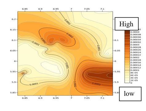 17 Contour Map Of Hydraulic Conductivity Distribution At 1meter Depth