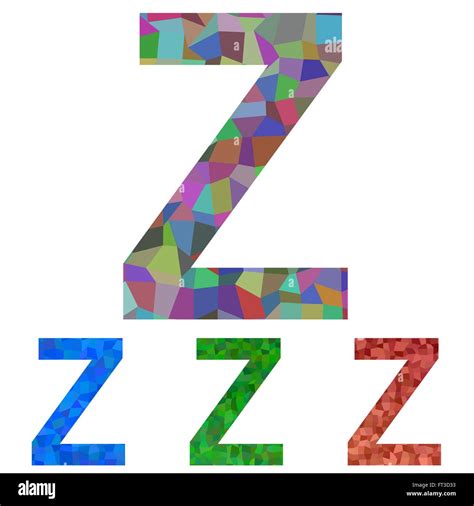 Mosaic Font Design Letter Z Stock Vector Image Art Alamy