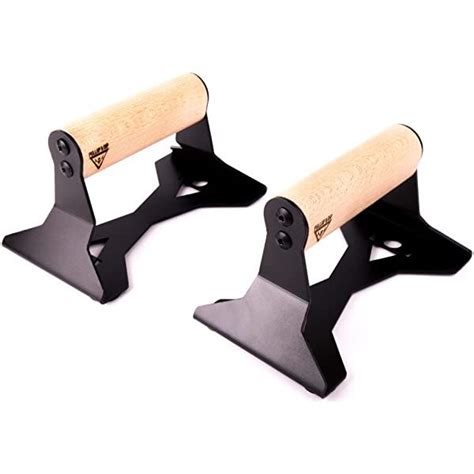 Pair Of Black And Wooden Skateboard Grips With Wood Handles On White