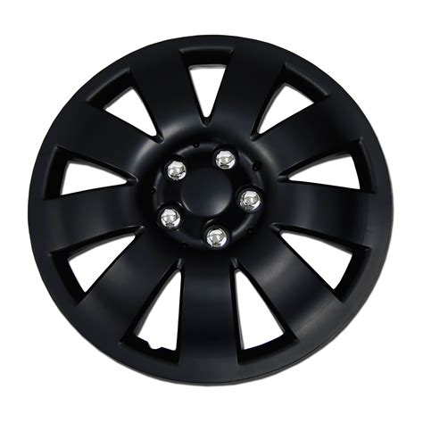 Tuningpros Wsc B Set Of Matte Black Hubcaps Hub Caps Wheel