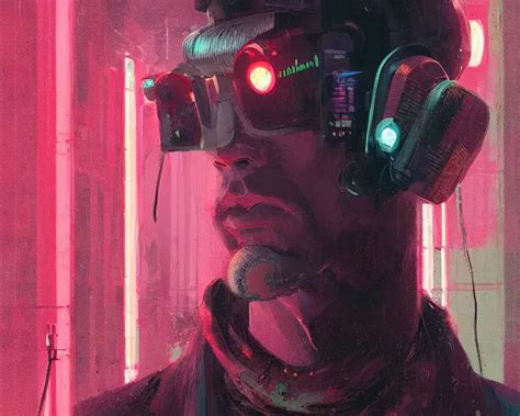 Detailed Portrait Detective S Cyberpunk Futuristic Stable