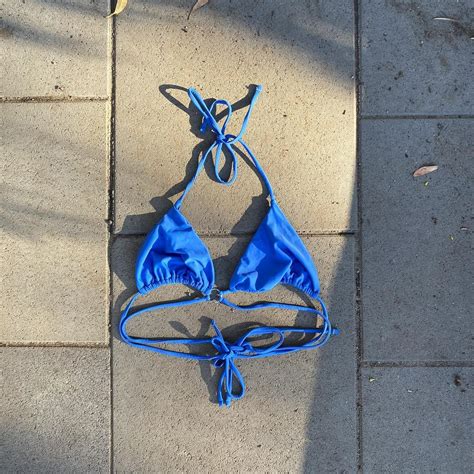 Blue Bikini Top From Glassons Triangle Top Depop