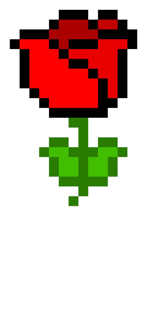 Simple rose pixel art