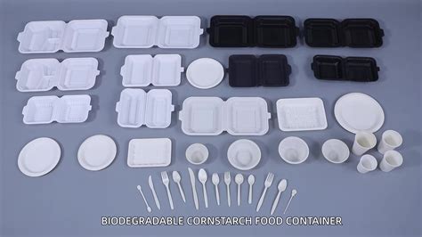 Compartment Eco Friendly Biodegradable Disposable Cornstarch Corn