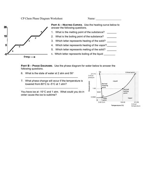 Phase Change Worksheet - Organicness