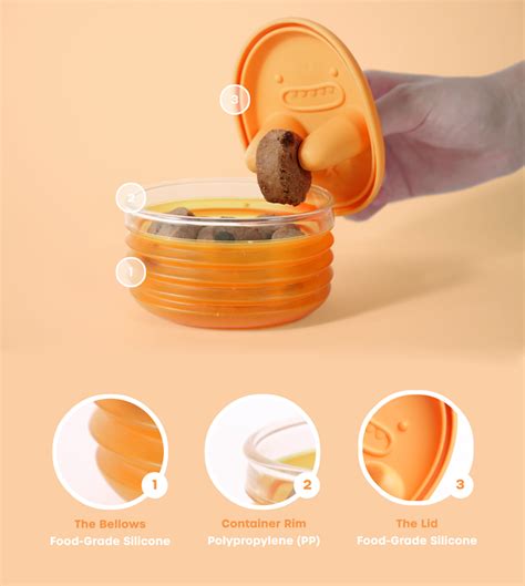 Monchi A Snack Container Designed To Let You Eat Without Touching