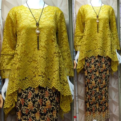 Jual Bisa Cod Setelan Kebaya Rok Batik Kebaya Brokat Modern