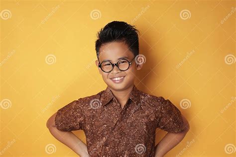 Smart Asian Boy Looking At Camera And Smiling Stock Image Image Of