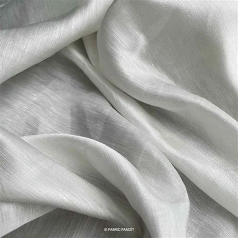 White Plain Dyeable Pure Linen Satin Fabric Width Inches At Rs