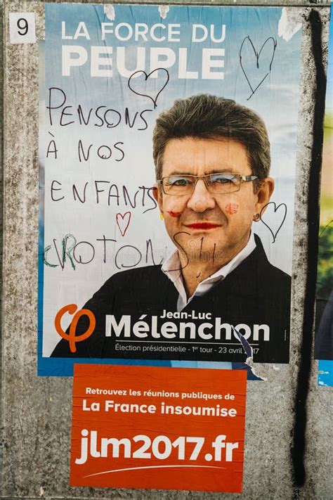 Official Campaign Posters of Jean-Luc Melencho Editorial Stock Image ...