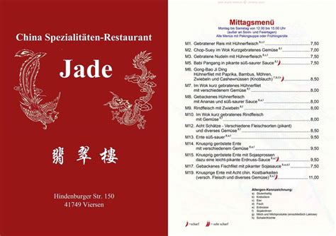 Online Menu Of China Restaurant Jade Restaurant Apolda Germany 99510