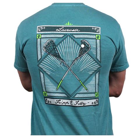 Lacrosse Tee In Mint Blue By Fripp And Folly Lacrosse Tees Mint Blue