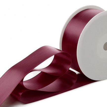 Burgundy Double Face Satin Ribbon DBFS BU