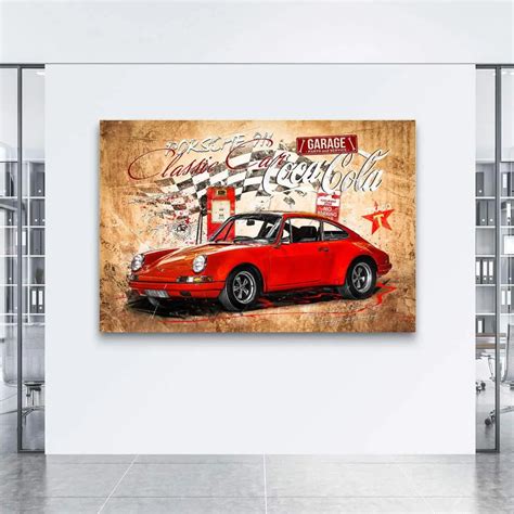 Classic Porsche Pop Art Retro Auto Leinwand Bild Bestellen