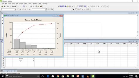 Cara Membuat Diagram Pareto Dengan Minitab