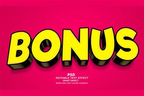 PSD 3D Bonus Editable Text Effect Graphic By TrueVector Creative Fabrica