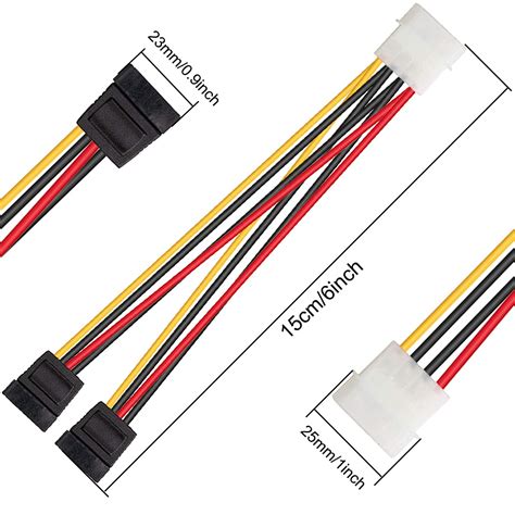 Buy Dkardu Pack Sata To Molex Pin Lp Male To Dual Pin Sata