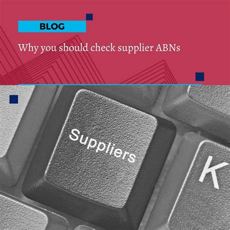 Why You Should Check Supplier Abns