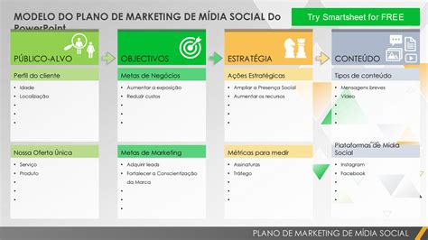 Modelos Gratuitos De Plano De Marketing De Redes Sociais Smartsheet